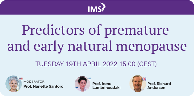 Predictors Of Premature And Early Natural Menopause - Webinar ...